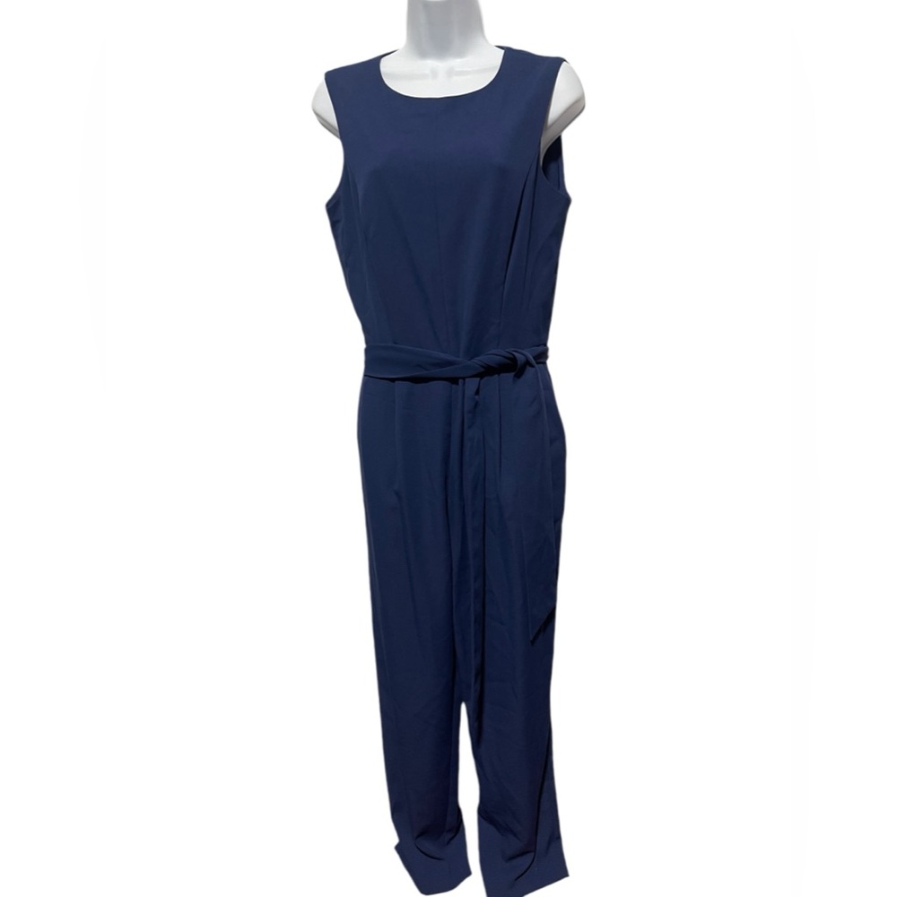 Antonio Melani NWT barbara crepe sleeveless jumpsuit deep cobalt size 8